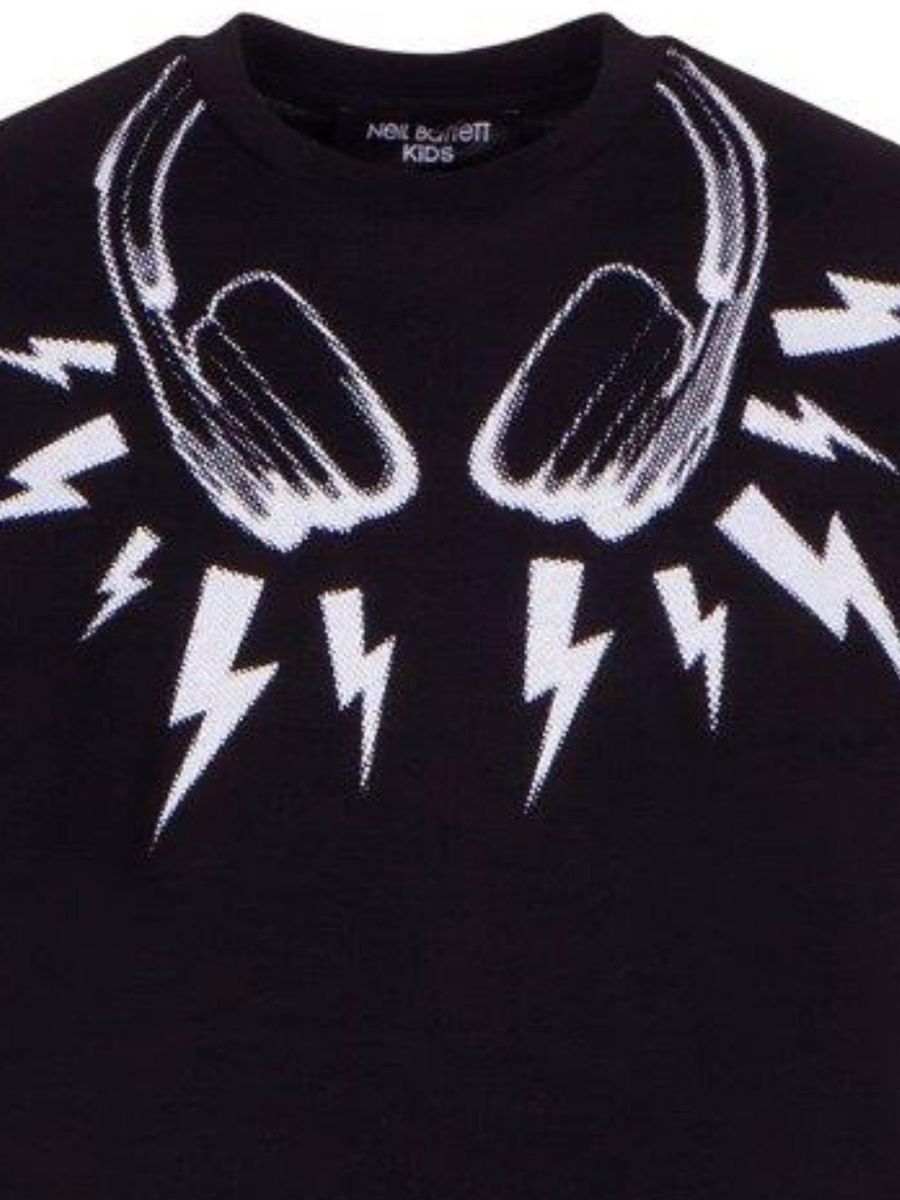 T-shirt Neil Barrett Bambini e ragazzi Nero - Primavera/Estate