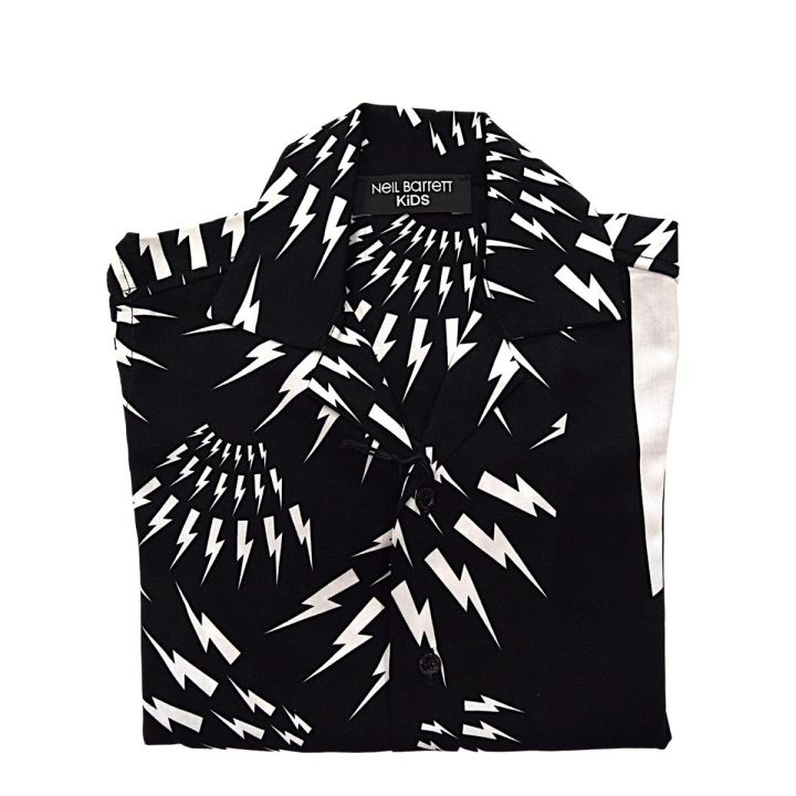Camicia Neil Barrett Nero Bambini E Ragazzi | Tamaiti