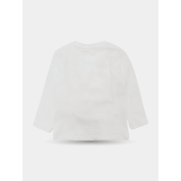 Retro liscio della t-shirt Pinko bianca a manica lunga