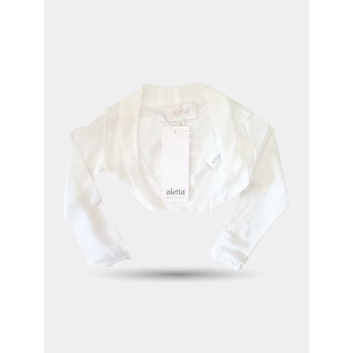 Coprispalle velato Aletta bianco da neonata vista frontale