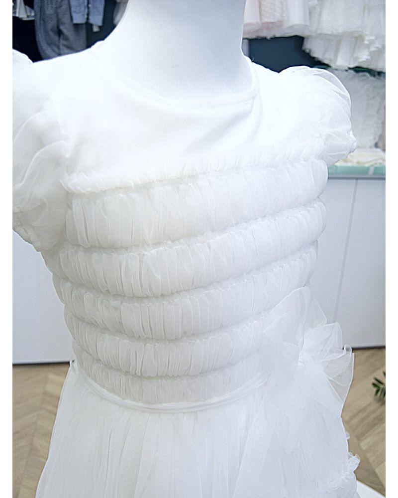 Abito da Comunione Aletta Bambine e ragazze Bianco - Primavera/Estate