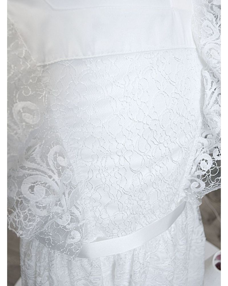 Abito da Comunione Aletta Bambine e ragazze Bianco - Primavera/Estate