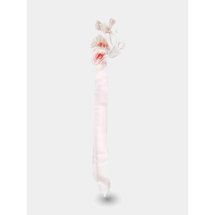Cintura elegante Aletta rosa con rose applicate, vista intera