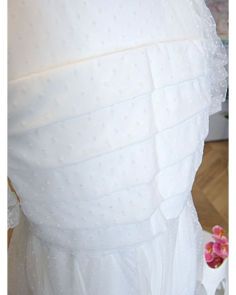 Abito da Comunione Aletta Bambine e ragazze Bianco - Primavera/Estate