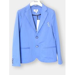 Giacca elegante Aletta blu chiaro con occhiali sul taschino, vista frontale