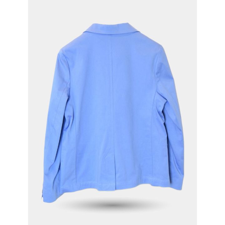 Retro della giacca elegante blu chiaro dal taglio slim