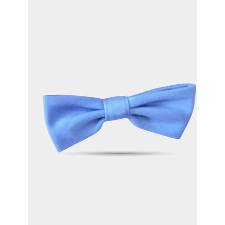 Papillon Aletta blu chiaro tinta unita, vista frontale