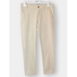 Pantaloni eleganti Aletta beige da ragazzo, vista frontale