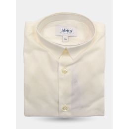 Camicia da cerimonia Aletta color panna piegata, vista frontale