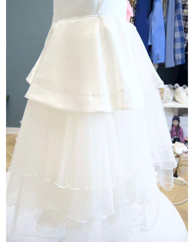 Abito da Comunione Aletta Bambine e ragazze Bianco - Primavera/Estate