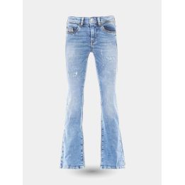 Jeans flare Diesel blu chiaro da ragazza vista frontale