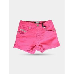 Shorts di jeans Diesel rosa da ragazza vista frontale