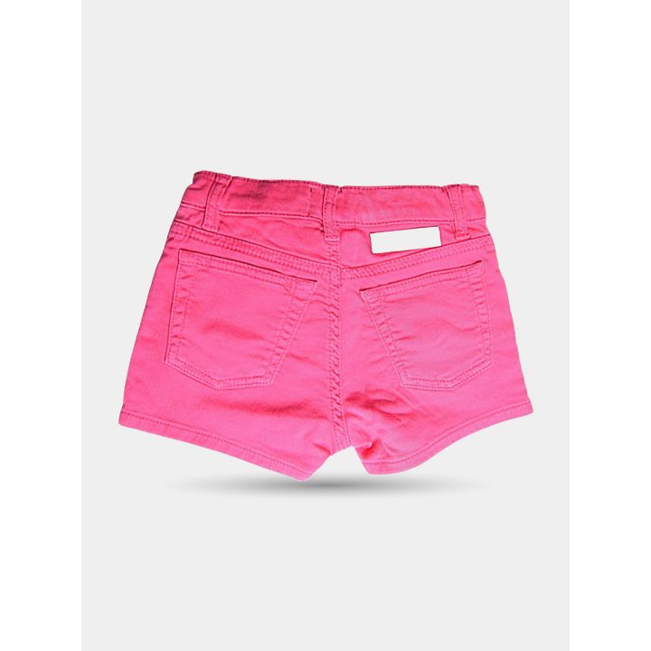 Retro degli shorts Diesel rosa con tasche ed etichetta in vita