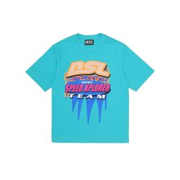 T-shirt Diesel Bambini e ragazzi Turchese