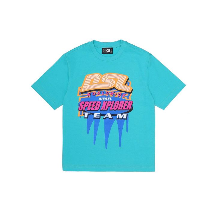 T-shirt Diesel Bambini e ragazzi Turchese