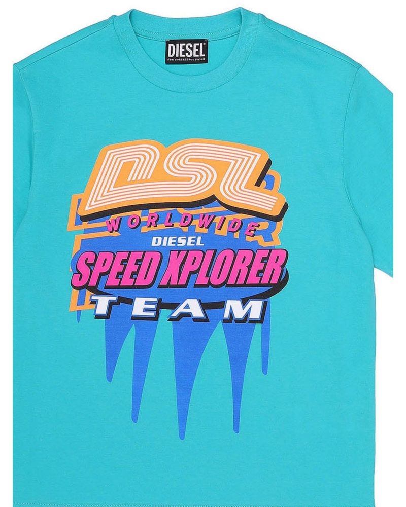 T-shirt Diesel Bambini e ragazzi Turchese - Primavera/Estate
