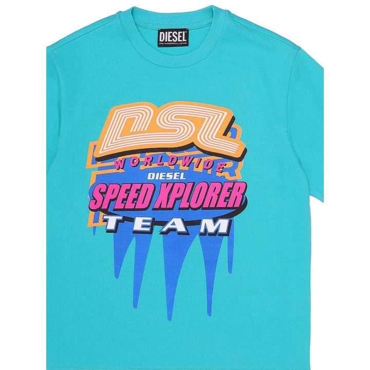 T-shirt Diesel Bambini e ragazzi Turchese - Primavera/Estate
