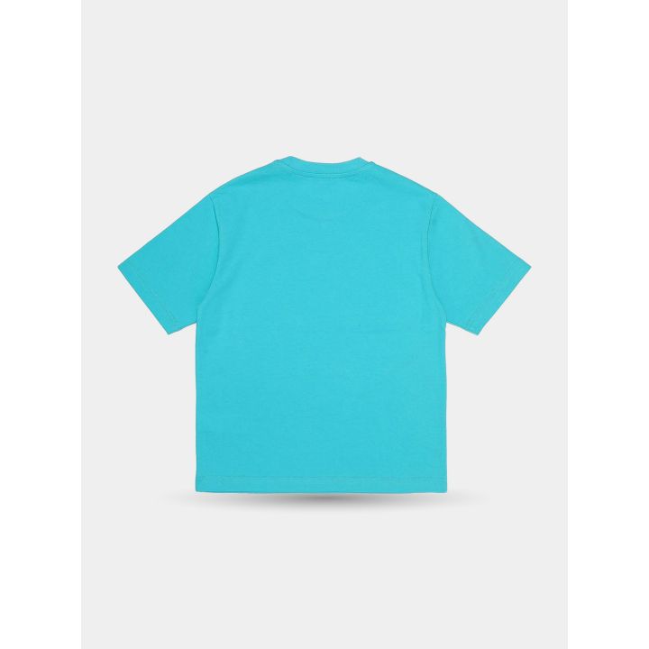 Retro della t-shirt Diesel turchese tinta unita