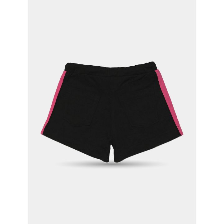 Retro degli shorts Diesel neri con bande laterali fucsia