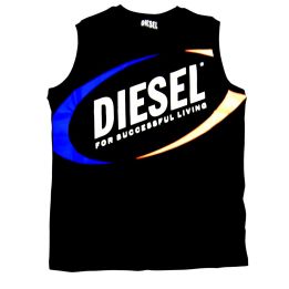 T-shirt Diesel Bambini e ragazzi Nero - Primavera/Estate