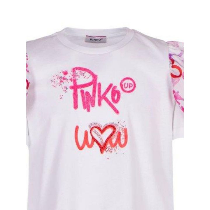 T-shirt Pinko Bianco Bambine E Ragazze | Tamaiti