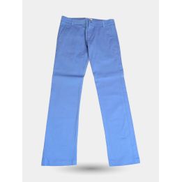 Pantaloni slim fit Aletta azzurri da ragazzo, vista frontale