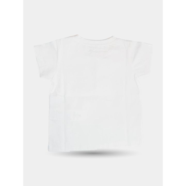 Retro liscio della t-shirt bianca da bambino a maniche corte