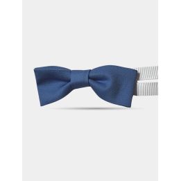 Papillon Aletta azzurro tinta unita da neonato, dettaglio del nodo