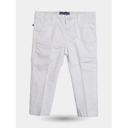Pantaloni chino Jeckerson bianchi da bambino vista frontale