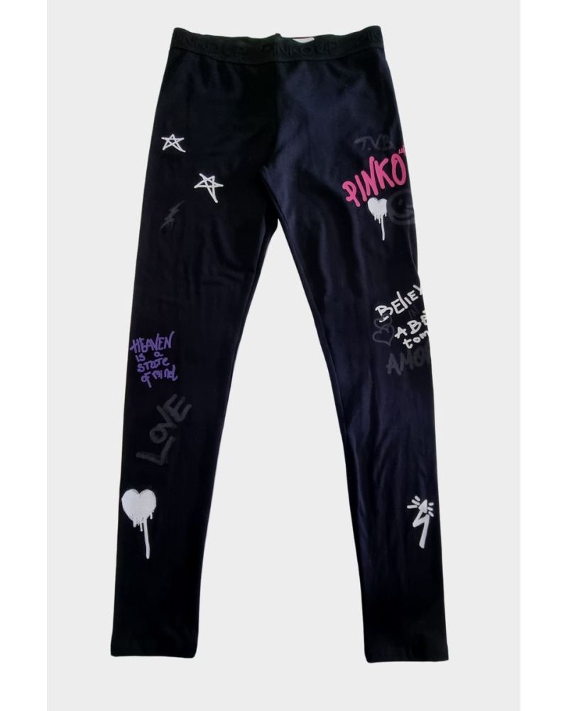 Leggings Pinko Bambine e ragazze Nero