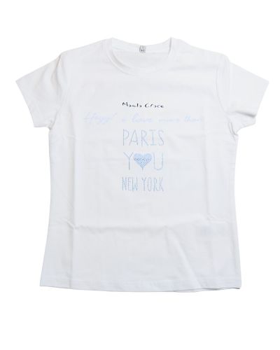 T-shirt Manila Grace Bambine e ragazze Bianco