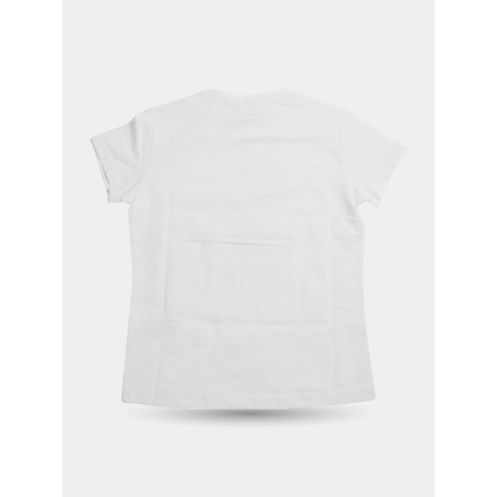 Retro della t-shirt bianca Manila Grace a maniche corte