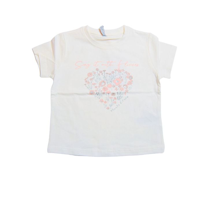 T-shirt Manila Grace Bambine e ragazze Beige