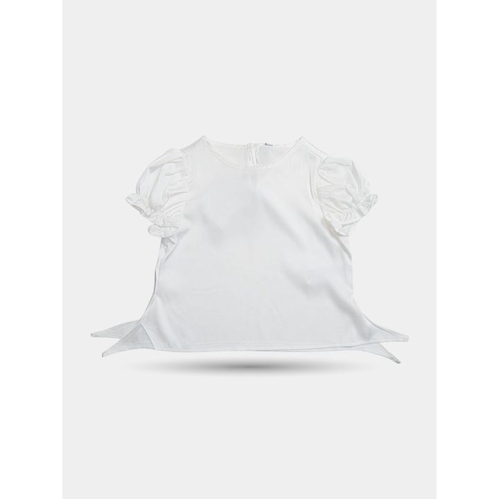 T-shirt Manila Grace con lembi a punta sui fianchi, altro lato