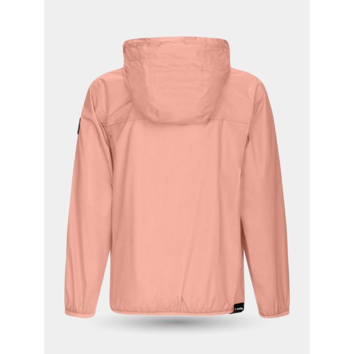 Retro dell'antivento rosa Invicta con cappuccio e piccola patch sulla manica