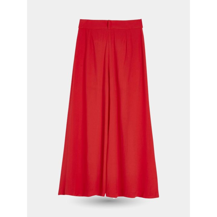 Retro dei pantaloni eleganti rossi a gamba larga