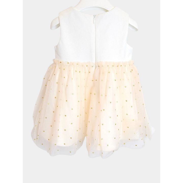 Retro dell'abito Liu Jo bianco con zip e gonna in tulle