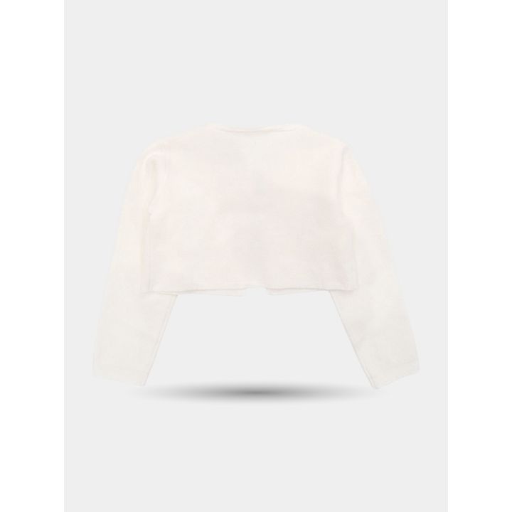 Retro del cardigan Liu Jo bianco corto a maniche lunghe
