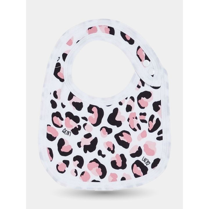 Bavaglino Liu Jo maculato rosa e nero con chiusura a bottone