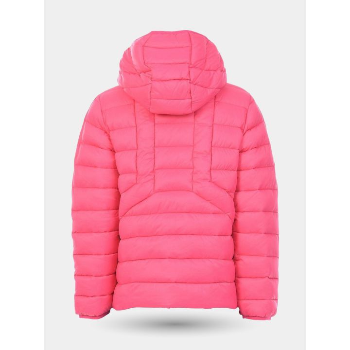 Retro del giubbotto Diesel fucsia trapuntato con cappuccio