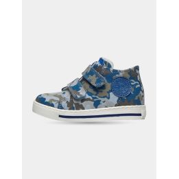 Sneakers Falcotto in tela mimetica con due strappi, vista laterale