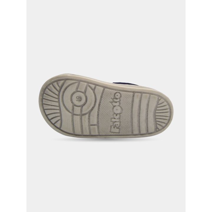 Suola delle sneakers Falcotto blu con il logo in rilievo