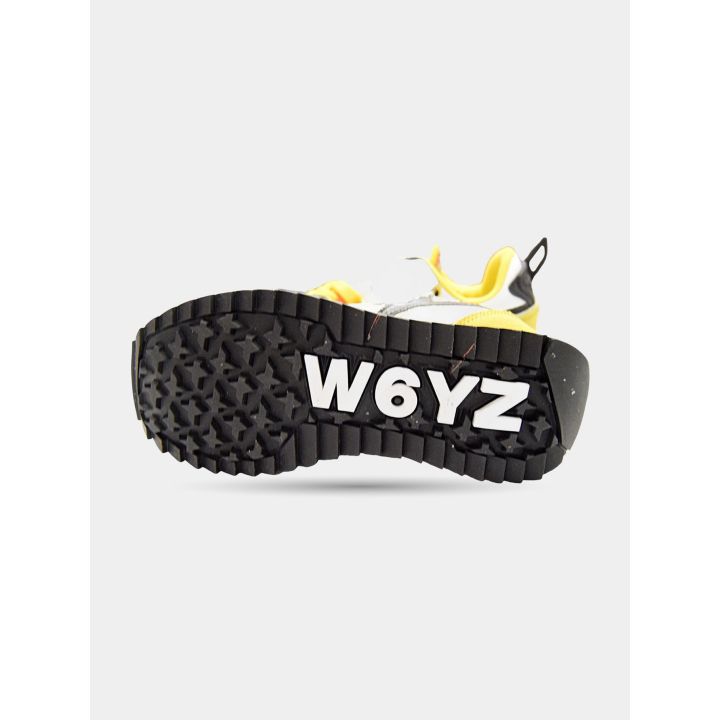 Suola nera dentellata della sneaker W6YZ multicolore con la scritta