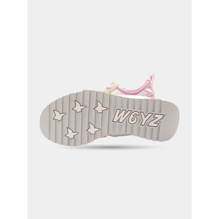 Suola grigio chiaro della sneaker W6YZ con stelline e scritta del marchio