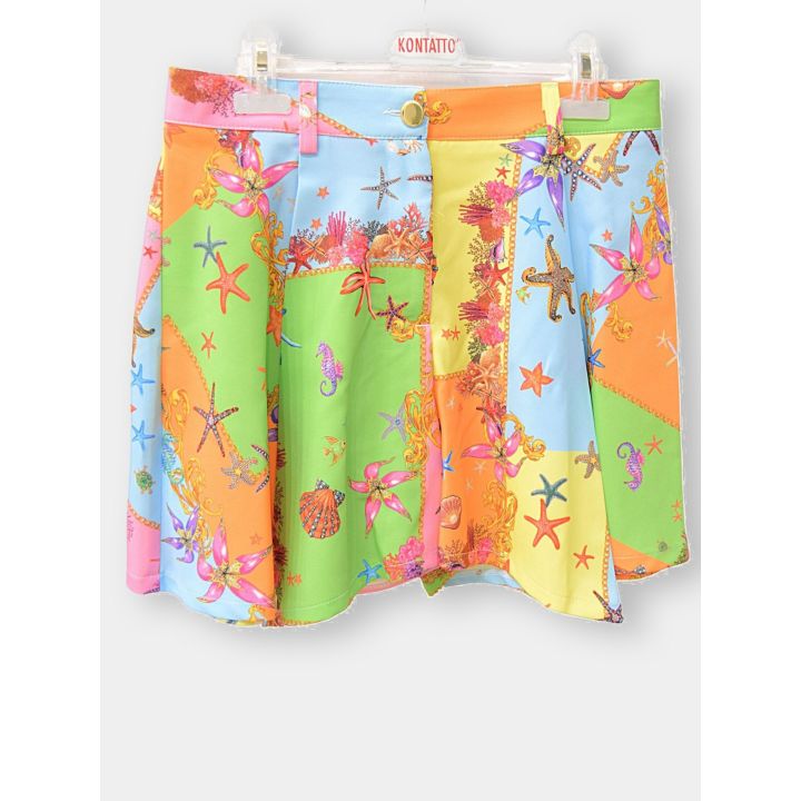 Pantaloncini Kontatto multicolore con stelle marine e cavallucci, vista frontale