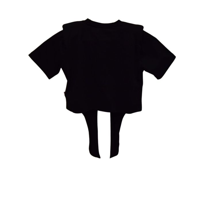 T-shirt Kontatto Nero Bambine E Ragazze | Tamaiti