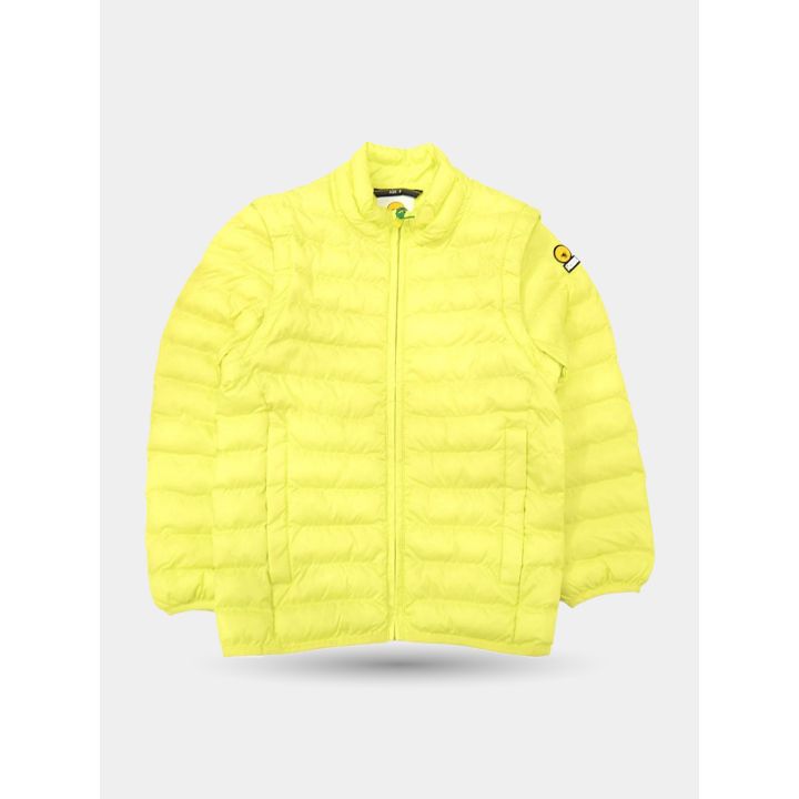 Giubbotto Ciesse Piumini 100 grammi giallo fluo da bambino vista frontale