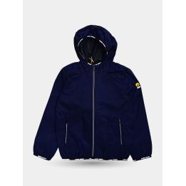 Giacca a vento Ciesse Piumini blu navy da bambino vista frontale con cappuccio