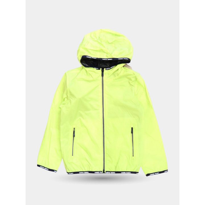 Giacca a vento Ciesse Piumini giallo fluo da bambino vista frontale