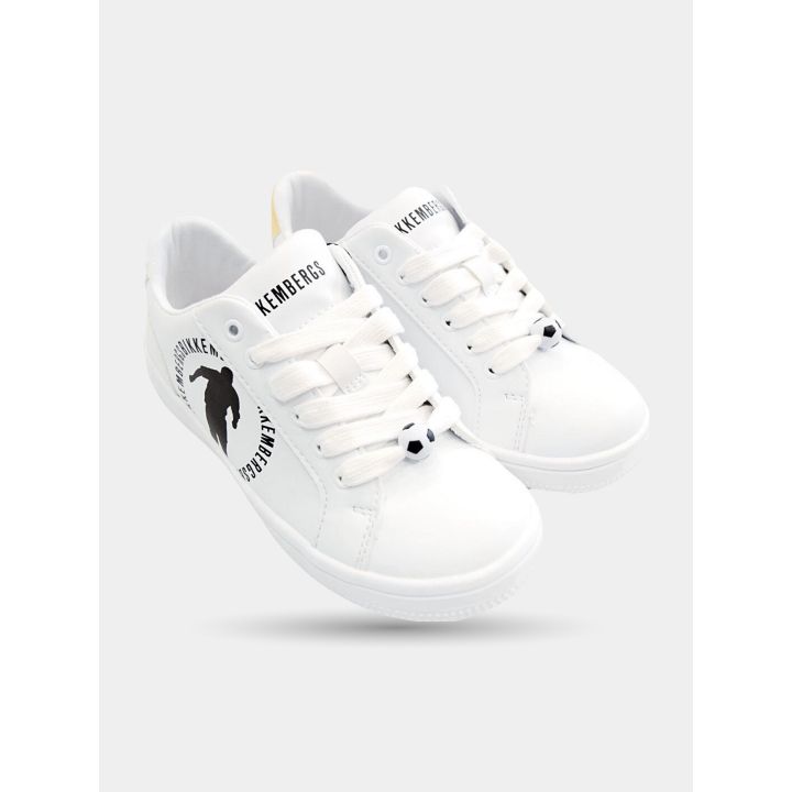 Paio di sneakers Bikkembergs bianche viste di tre quarti